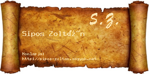 Sipos Zoltán névjegykártya