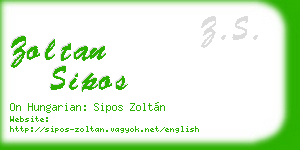 zoltan sipos business card