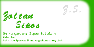 zoltan sipos business card